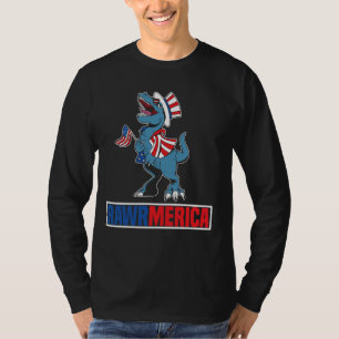 T-shirt Drôle 4 juillet Rawrmerica Enfants Américain
