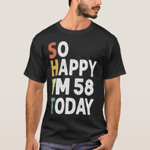 T-shirt drôle 59 Anniversaire Vintage Si Heureux Im 59