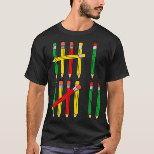 T-shirt Drôle 67 Marques De Pointage Math Pour Enseignants