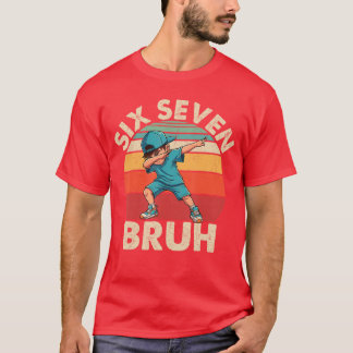 T-shirt Drôle 67 Mème Garçons Enfants 6 7 Nombres Dabbing 