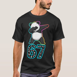 T-shirt Drôle 67 Mème Panda Dabant Arc-en-ciel Génération