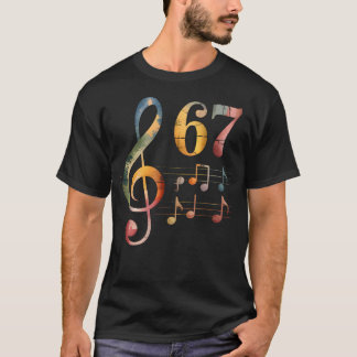 T-shirt Drôle 67 Musique Mème Argot Six Sept Professeur de