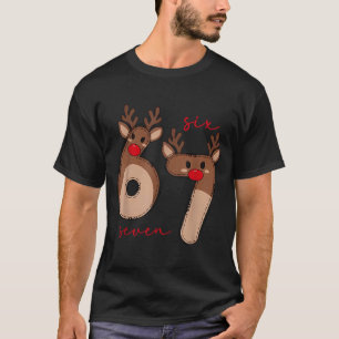 T-shirt Drôle 6 7 Six Sept Mème Noël Renne Gen Al