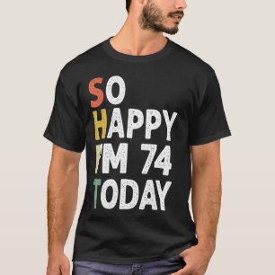 T-shirt drôle 75 Ans Anniversaire Vintage Si Heureux Im 75