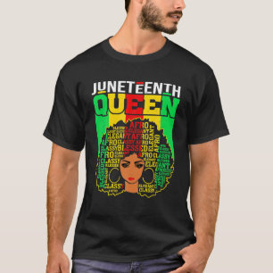T-shirt Drôle Afro Femmes Melanin Junetdix Black Queen