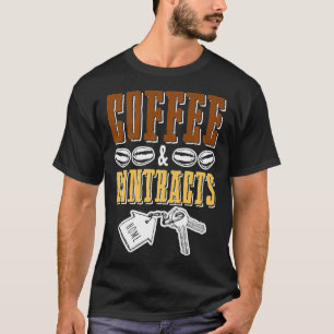 T-shirt Drôle agent de vente immobilier Coffee Lover Citat
