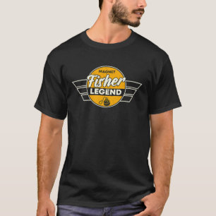 T-shirt Drôle Aimant Fisher Légende Vêtements Sale Pêche