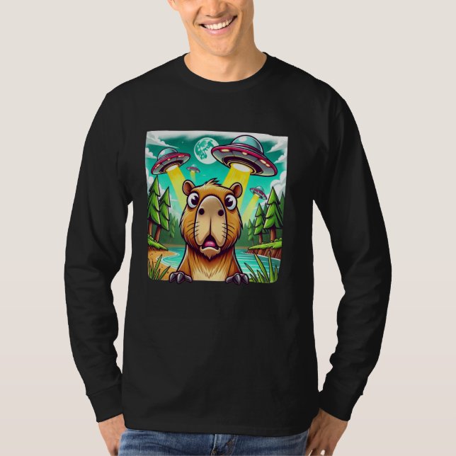 T-shirt Drôle Alien mème Amoureux des animaux Zookeeper mi (Devant)