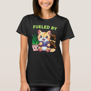 T-shirt Drôle Alimenté Par Les Plantes De Chat Joueur Jeux