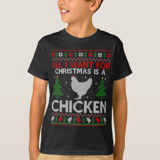 T-shirt Drôle Amant Poulet Jeu de Noël Cadeau Poulet Laide