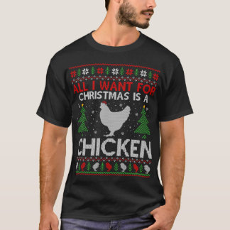 T-shirt Drôle Amant Poulet Jeu de Noël Cadeau Poulet Laide