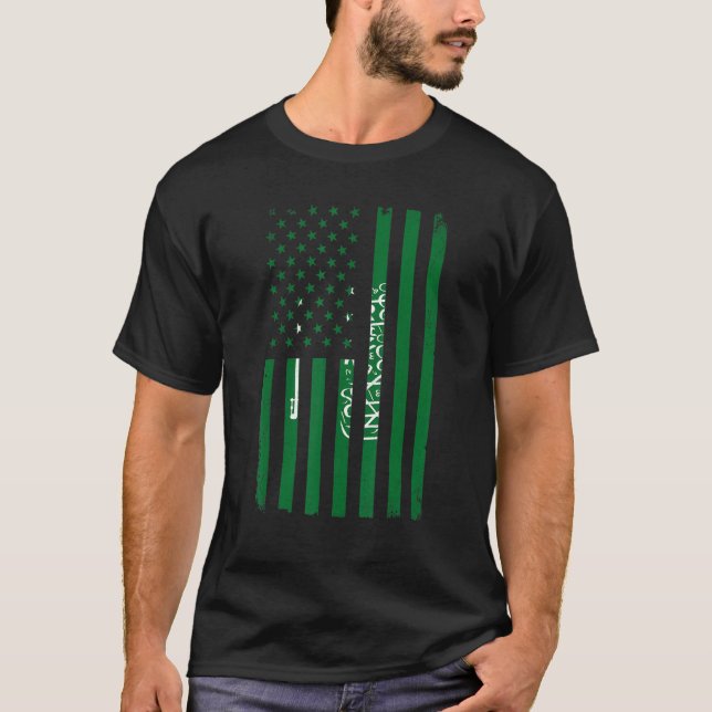 T-shirt Drôle Amateur de football Arabie Saoudite Saoudien (Devant)