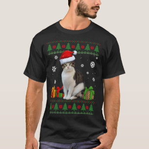 T-shirt Drôle Amoureux de les chats mignon Chat Santa Hat 