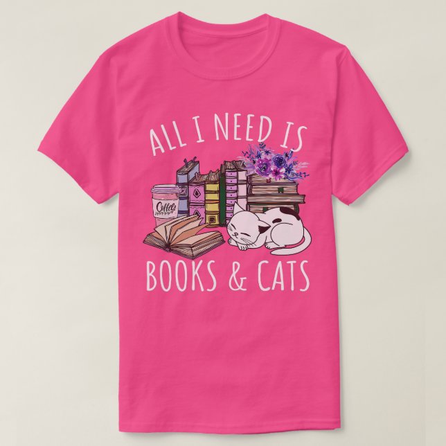 T-shirt Drôle Amoureux des chats Kitten Lire Tout Ce Dont  (Design devant)