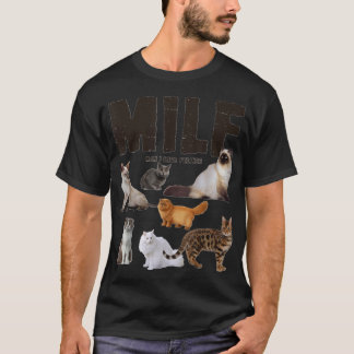 T-shirt Drôle Amoureux des chats MILF Homme I Love Felines