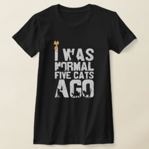 T-shirt Drôle amoureux des chats orange J'étais des rayure