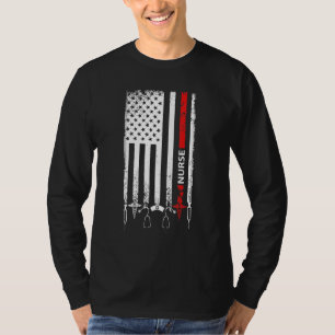 T-shirt Drôle Amusant American Flag Nurse Day Idea Of Usa