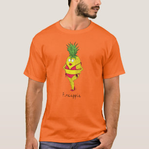 T-shirt Drôle ananas Pin-up Girl Cartoon