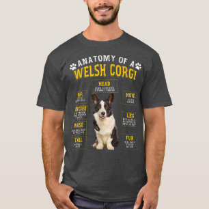 T-shirt Drôle Anatomie Welsh Corgi Cadeaux Pour Femmes Hom