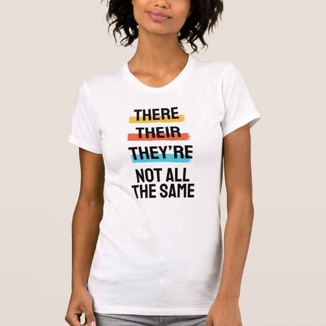 T-shirt Drôle anglais prof grammaire leçon wordplay (Devant)