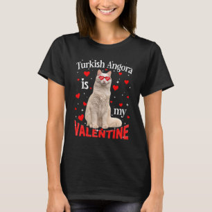 T-shirt Drôle Angora Turc Est Mon Chat Valentin Papa Chat