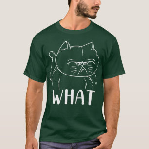 T-shirt Drôle Angry Frowning Chat Propriétaire Kitty Kitte