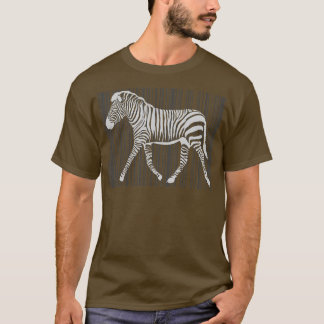 T-shirt Drôle Animal Cadeau Code-barre Zebra