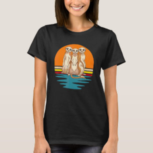 T-shirt Drôle Animal de Zoo Afrique Safari Rétro Suricate