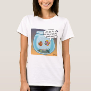 T-shirt Drôle Animation de Fish Directions sur la vie et l
