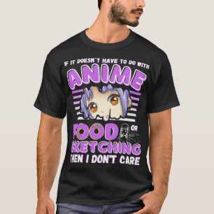 T-shirt Drôle Anime dessin dessin animé amateur de nourrit