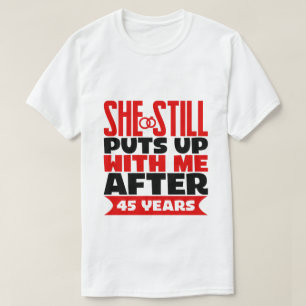 T-shirt drôle Anniversaire 45e Mari
