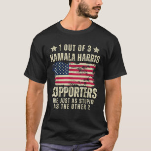 T-shirt Drôle Anti Kamala Harris Stupid Plaisanter Drapeau