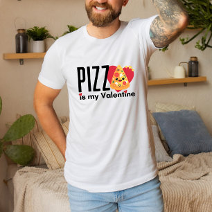 T-shirt Drôle Anti-Valentin's Day Cadeau mignon Pizza Love