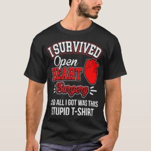T-shirt Drôle Après La Chirurgie Coeur Survécue Est Devenu