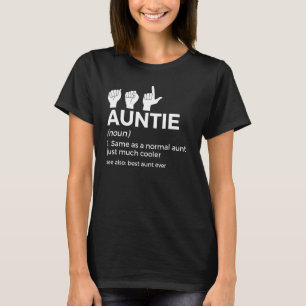 T-shirt Drôle ASL Tante Tante Définition American Sign Lan