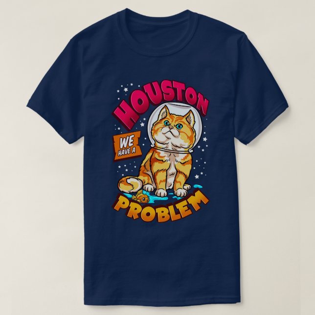 T-shirt Drôle Astronaut spatial Cadeaux de chats Hommes Fe (Design devant)