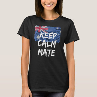 T-shirt Drôle australien de l'argot garder calme Mate Auss
