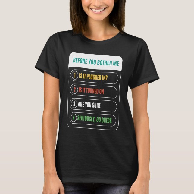 T-shirt Drôle avant que vous ne m'ennuie est il branché da (Devant)