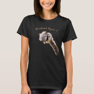 T-shirt drôle avec autruche joyeuse - Texte person