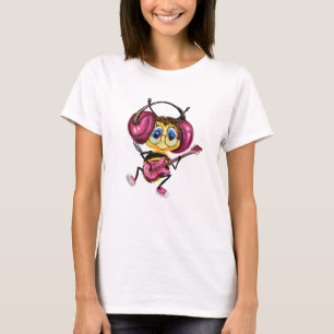 T-shirt drôle avec Bee Guitar Player