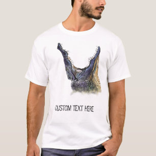 T-shirt drôle avec crocodile avec texte personnali