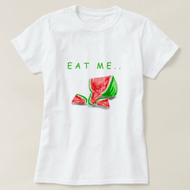 T-shirt drôle avec pastèque - Texte personnalisé (Design devant)