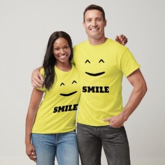 T-shirt drôle avec un visage souriant Emoji