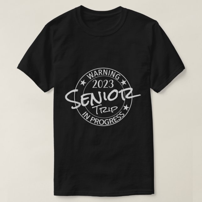T-shirt Drôle Avertissement Classe De Voyage Senior De 202 (Design devant)