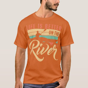 T-shirt Drôle Aviron Canoë Kajak La Vie Est Meilleure Sur 