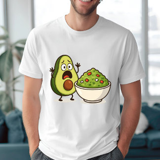 T-shirt Drôle Avocado Guacamole Conception de dessin animé