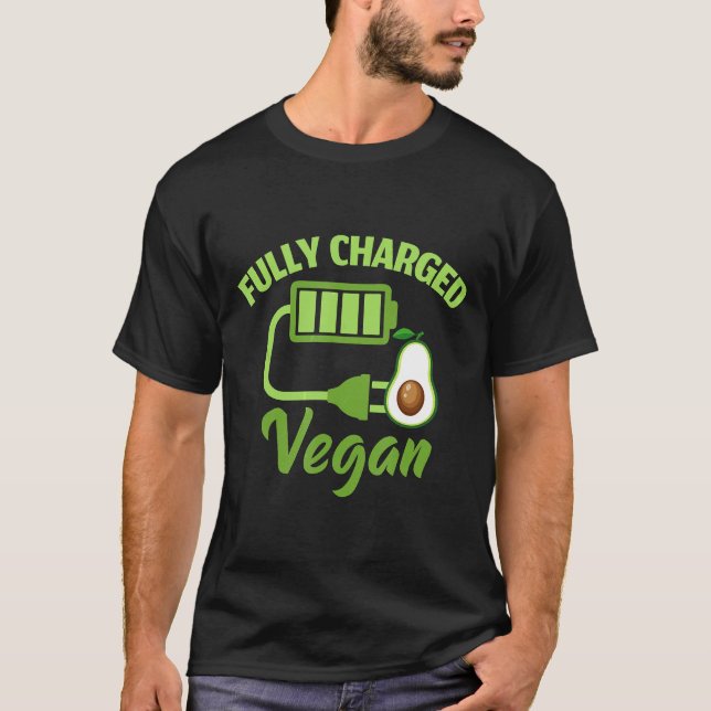 T-shirt Drôle Avocado Plein Chargé Pour Végétal Cadeau (Devant)