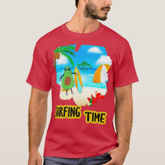 T-shirt Drôle Avocado Surf Cadeau Pour Vegan
