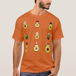 T-shirt Drôle Avocados verts avec Casquettes