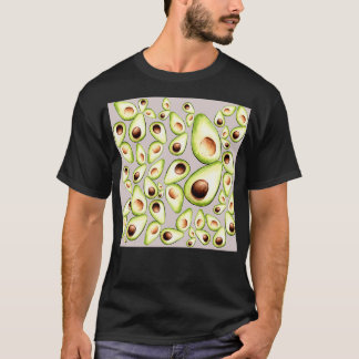 T-shirt Drôle avocat avec arrière - plan gris